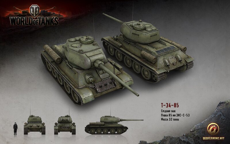 T-34-85 tank model