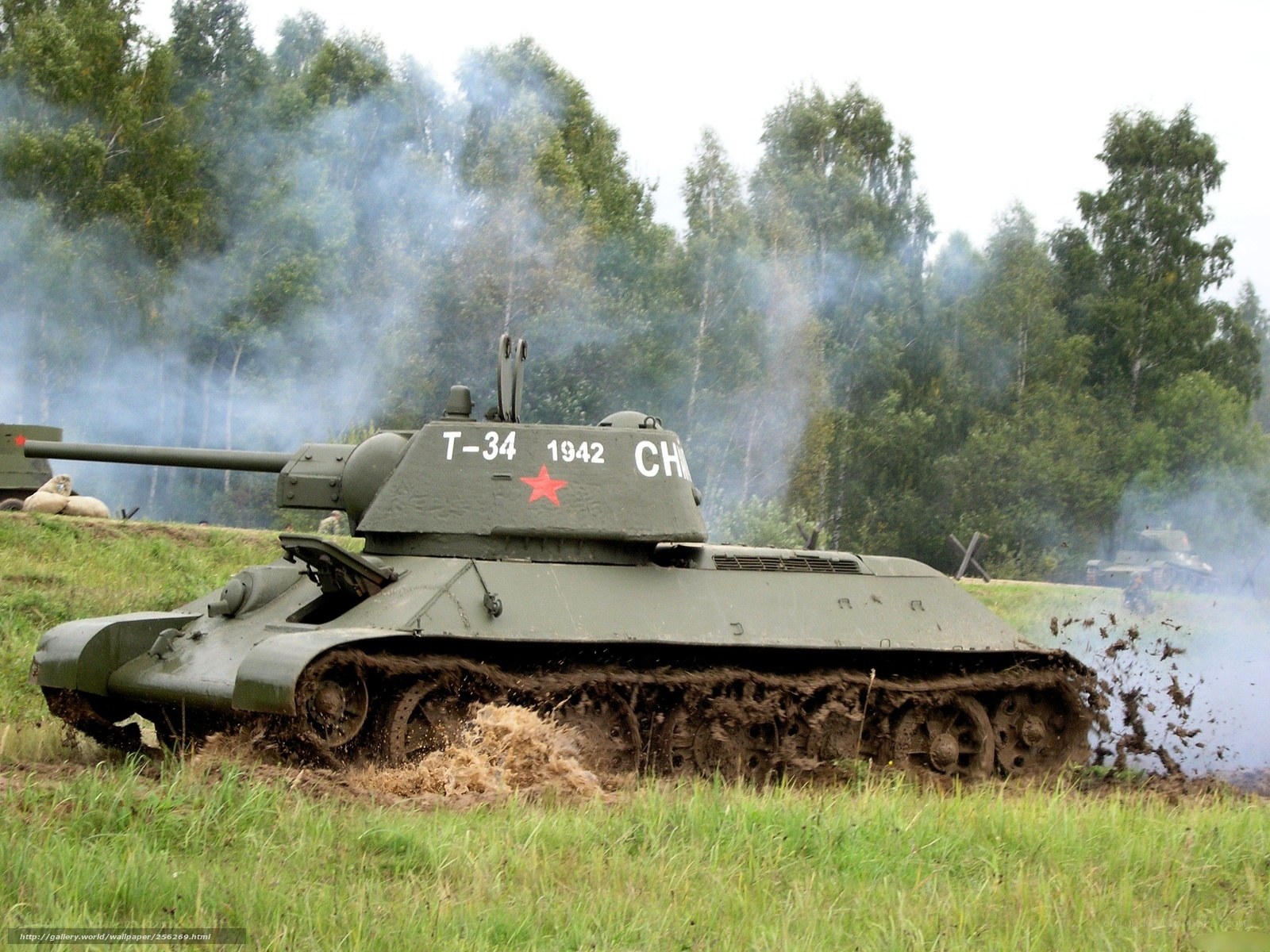 T-34 tank in action