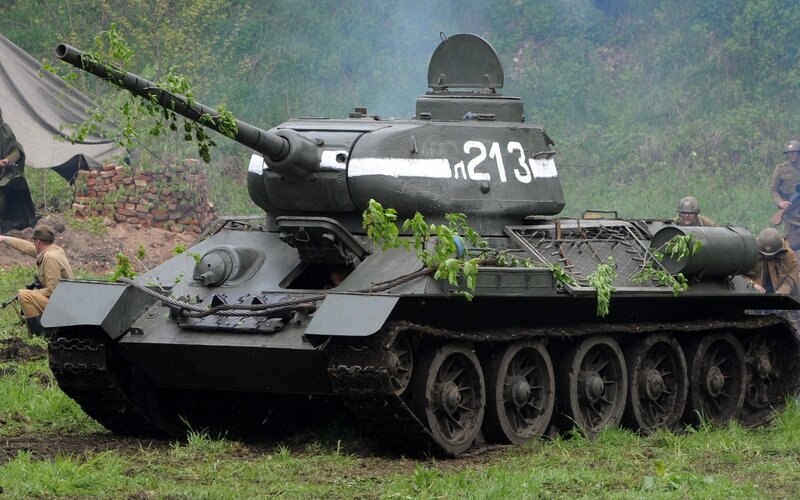 T-34 Tank in Field