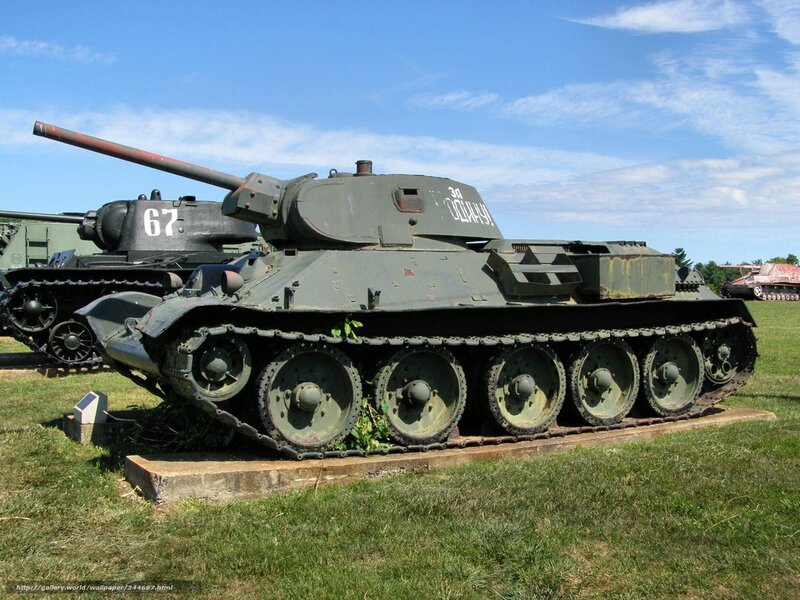 T-34 Tank on Display — Green