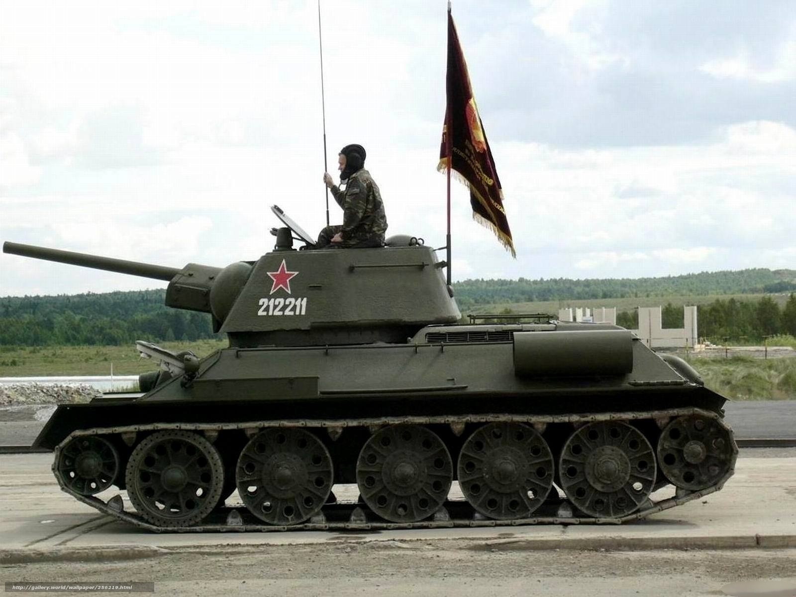 T-34 tank with soldier