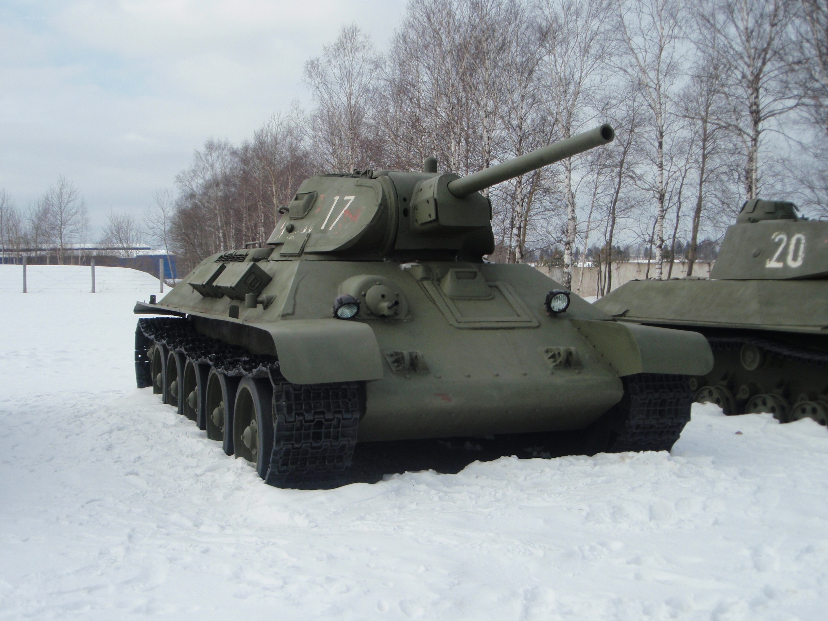 T-34 tanks in snow