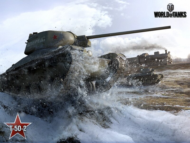 T-50-2 Tank in Snow — White