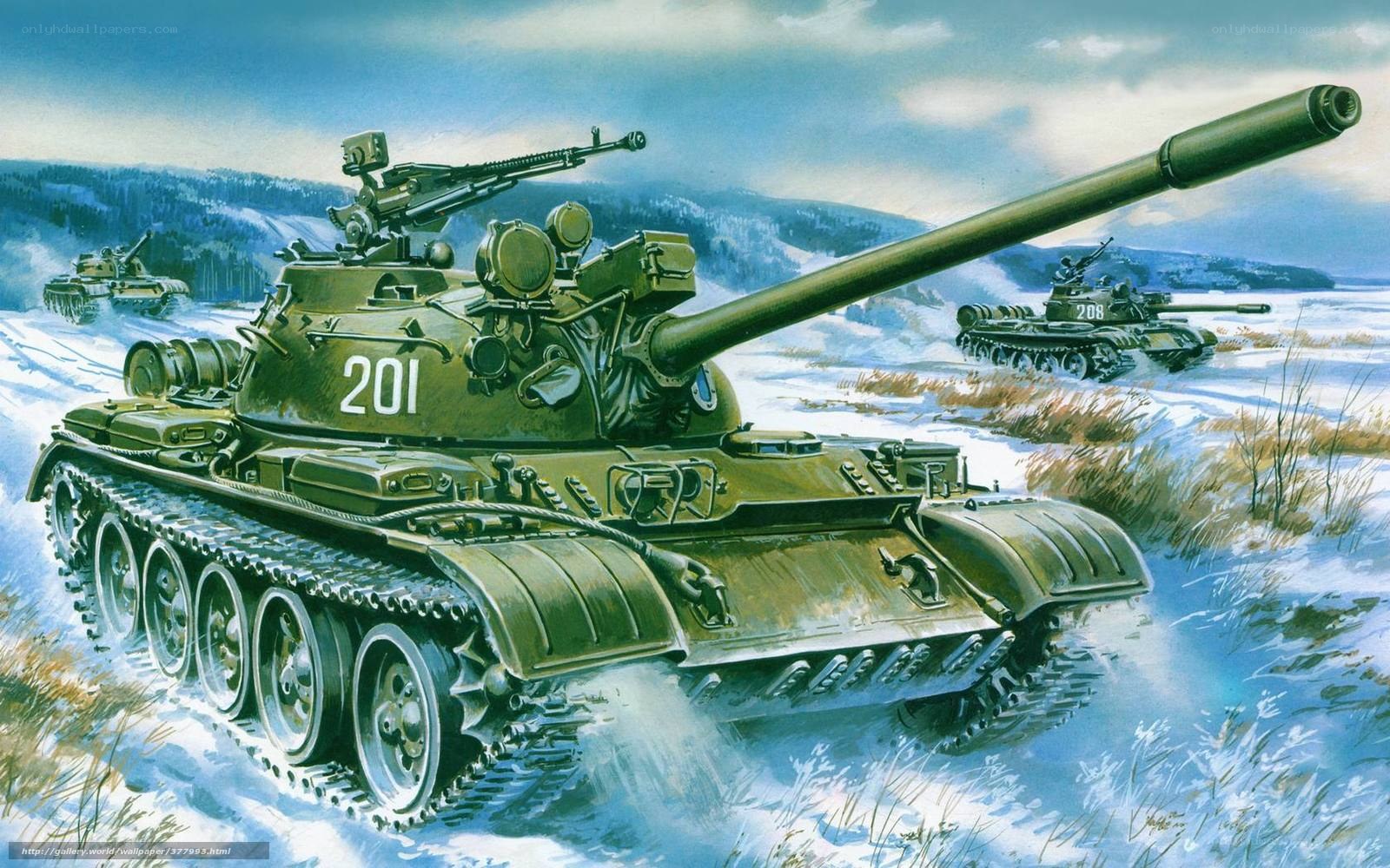 T-55 tanks in winter
