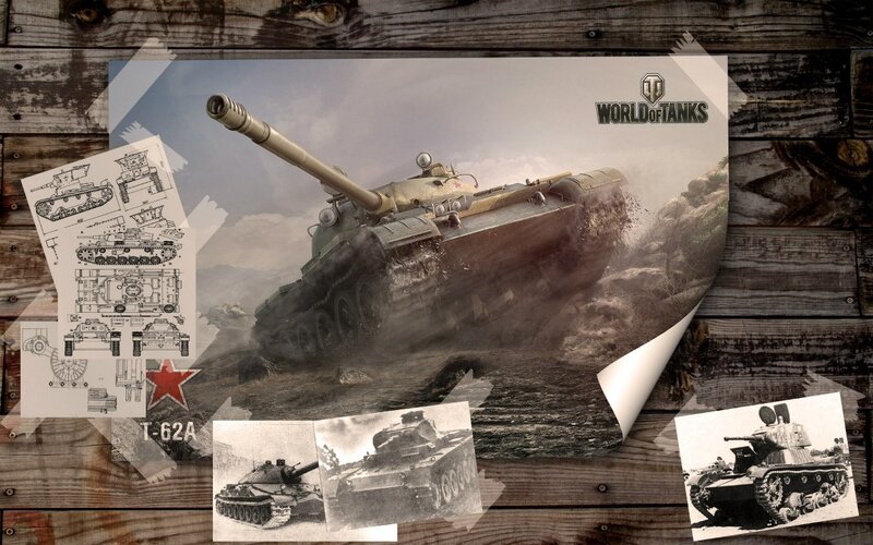 T-62A tank collage
