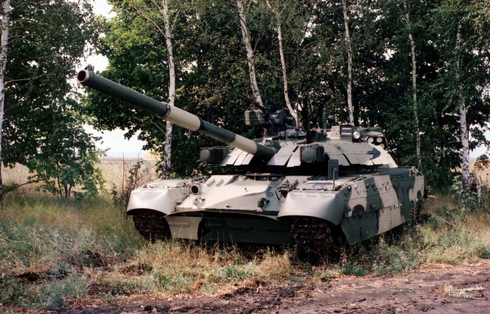 T-72 tank in forest