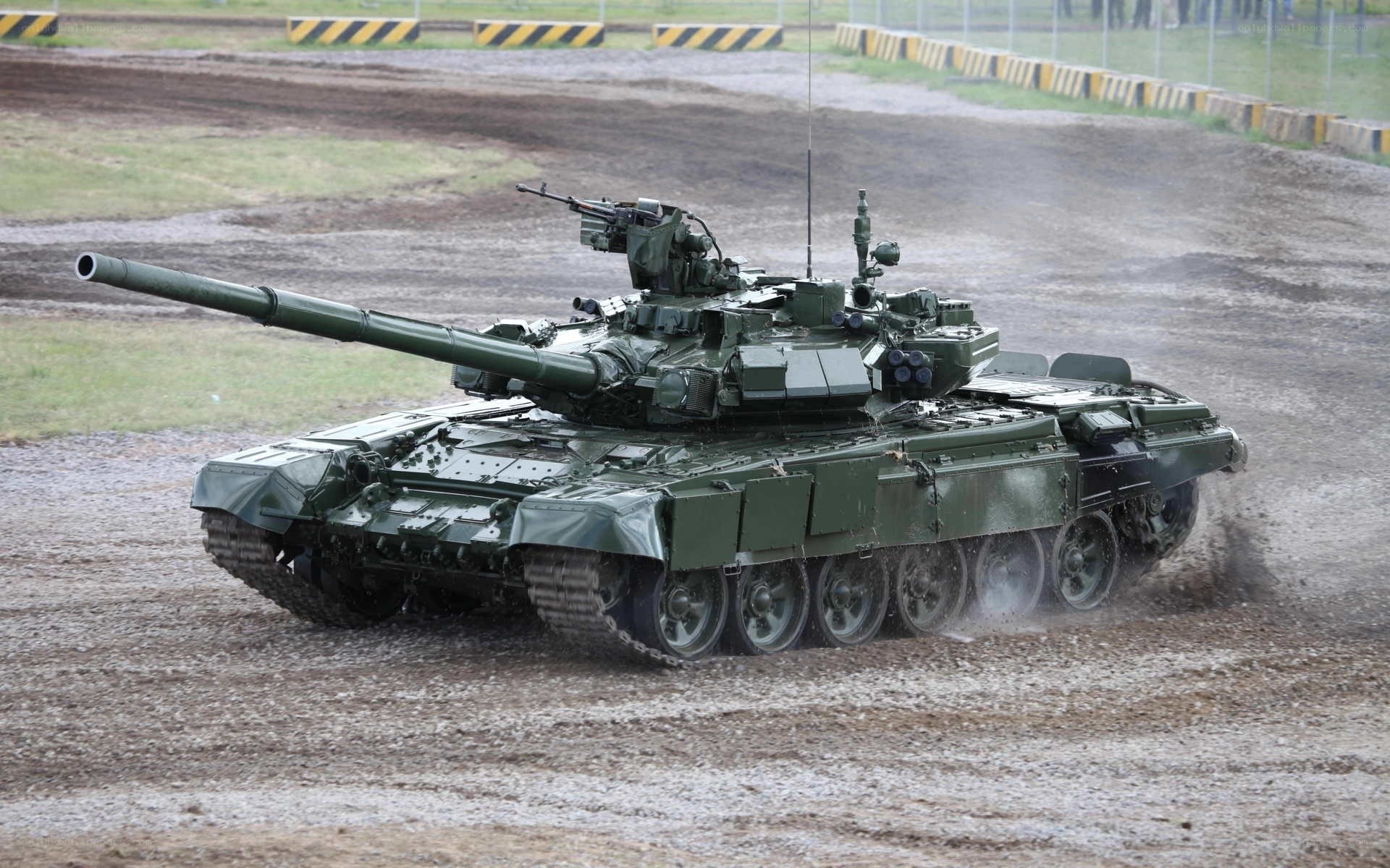 T-72 tank in motion