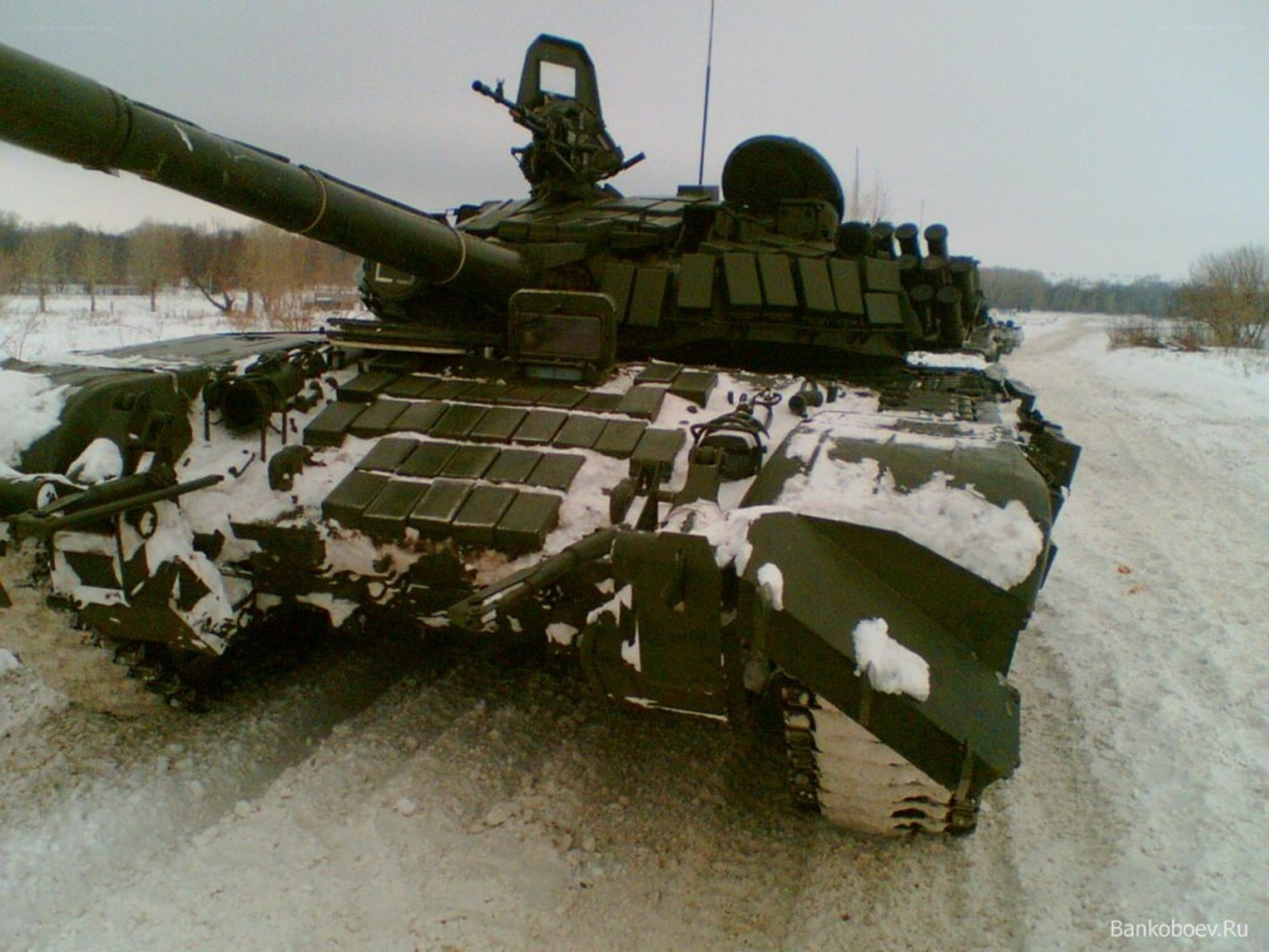 T-72 tank in winter