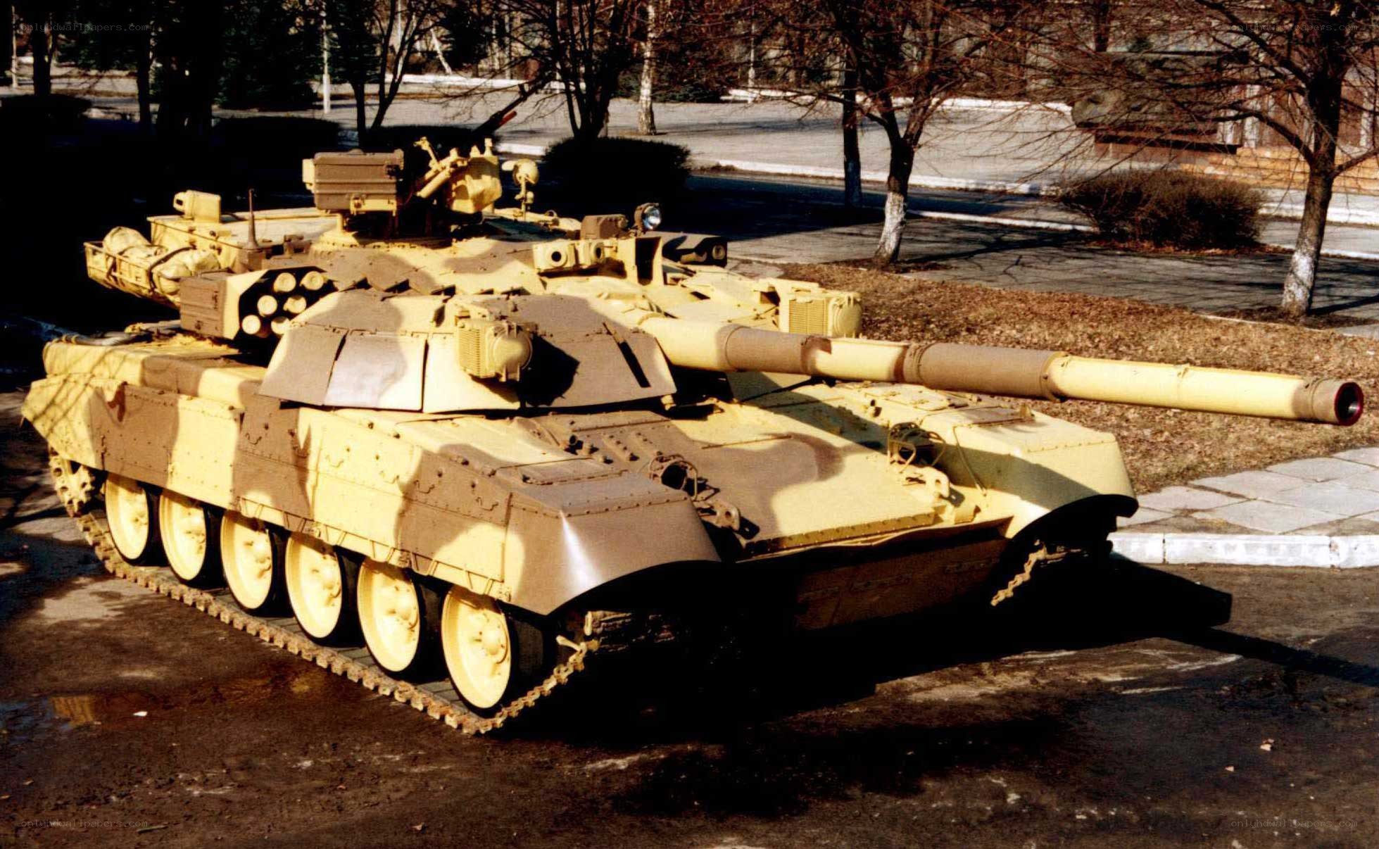 T-80 tank on display
