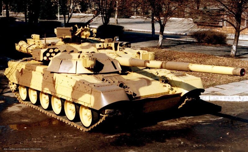 T-80 tank on display