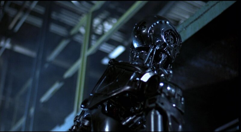 T-800 endoskeleton in warehouse