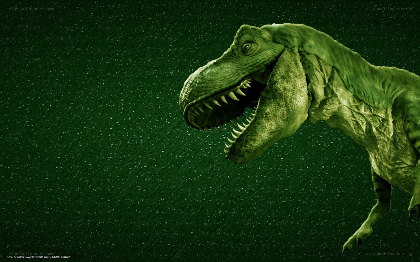 T-Rex dinosaur in green