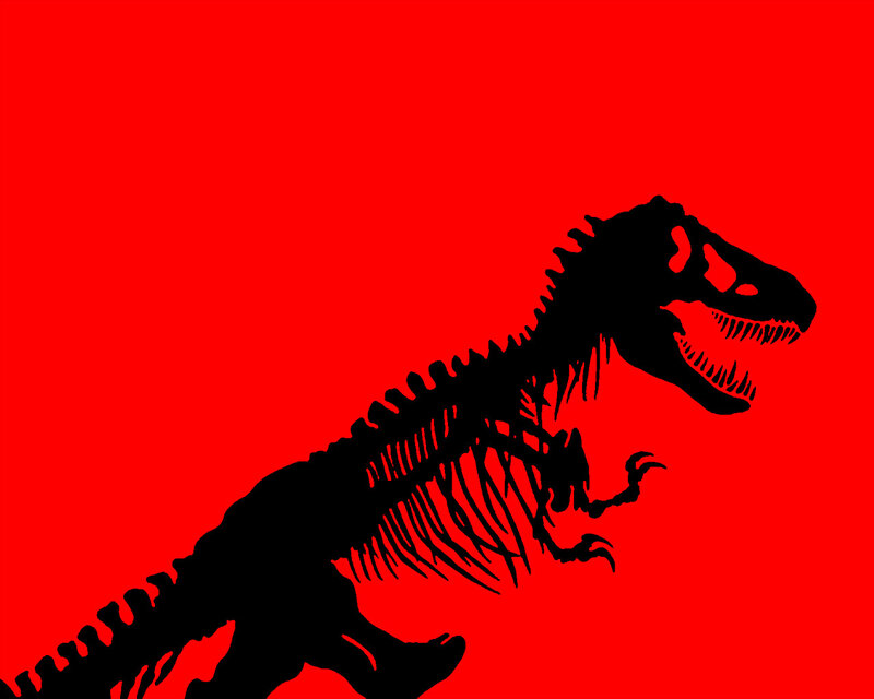 T-Rex skeleton silhouette