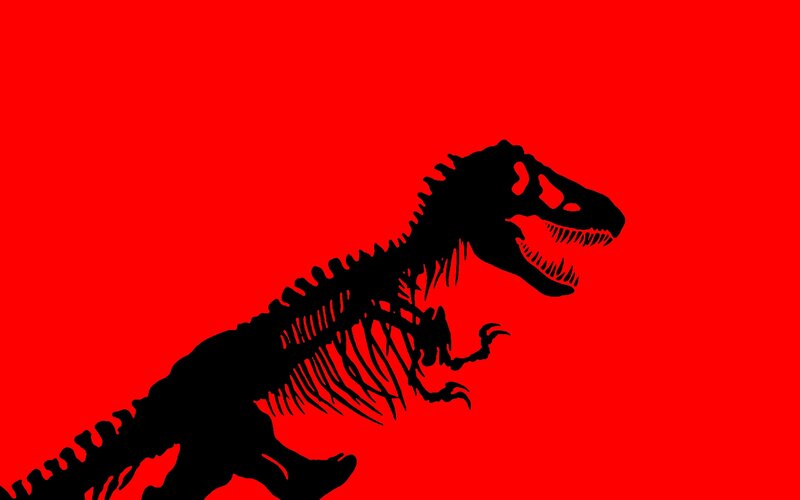 T-Rex skeleton silhouette