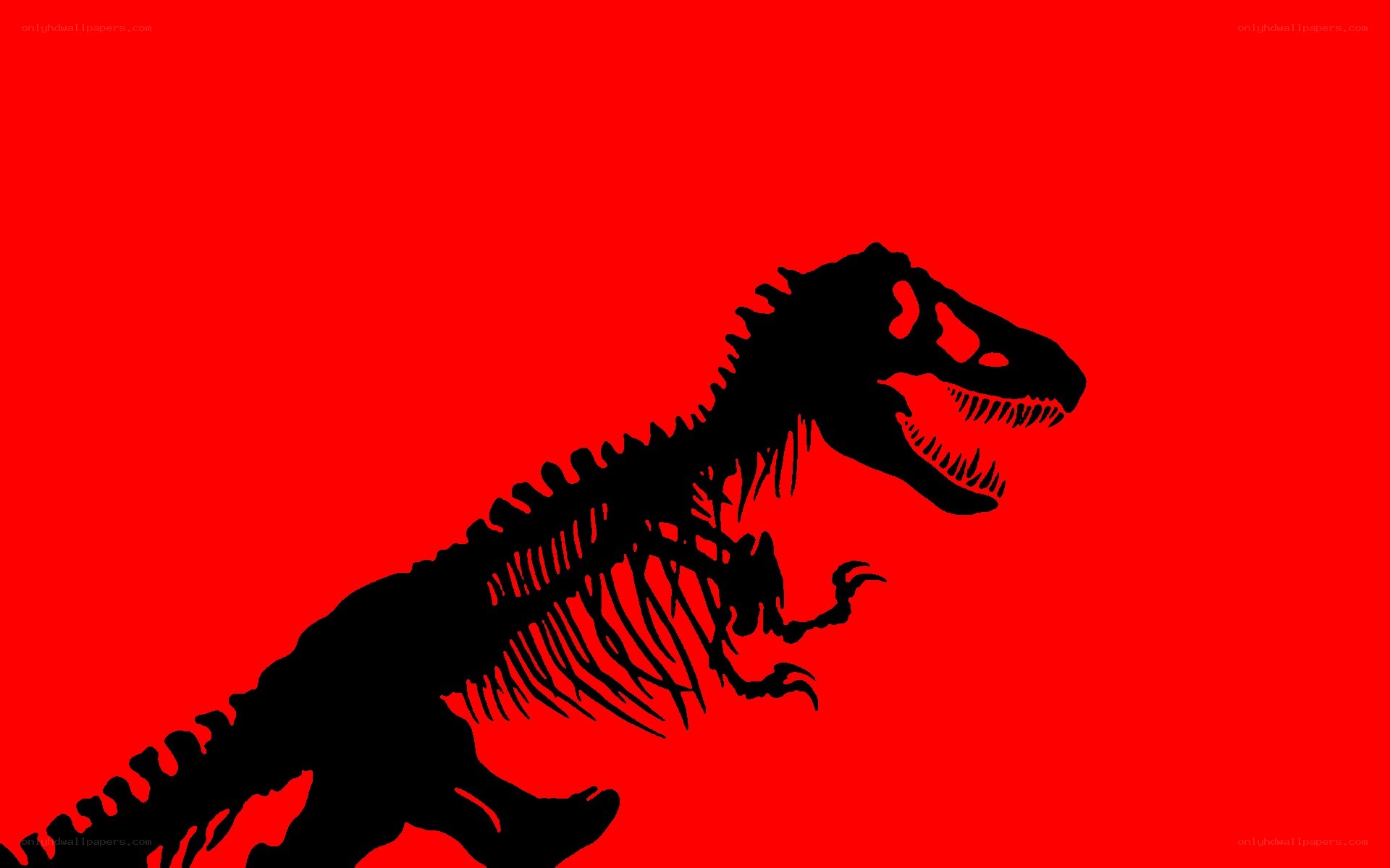 T-Rex skeleton silhouette