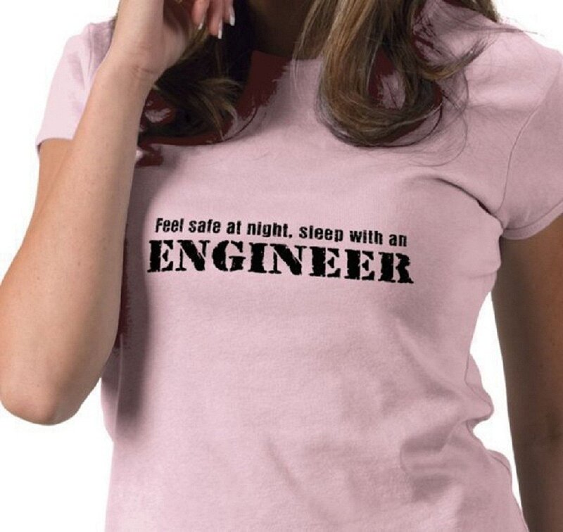 t-shirt with engineer joke