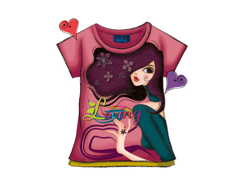 T-shirt with girl graphic