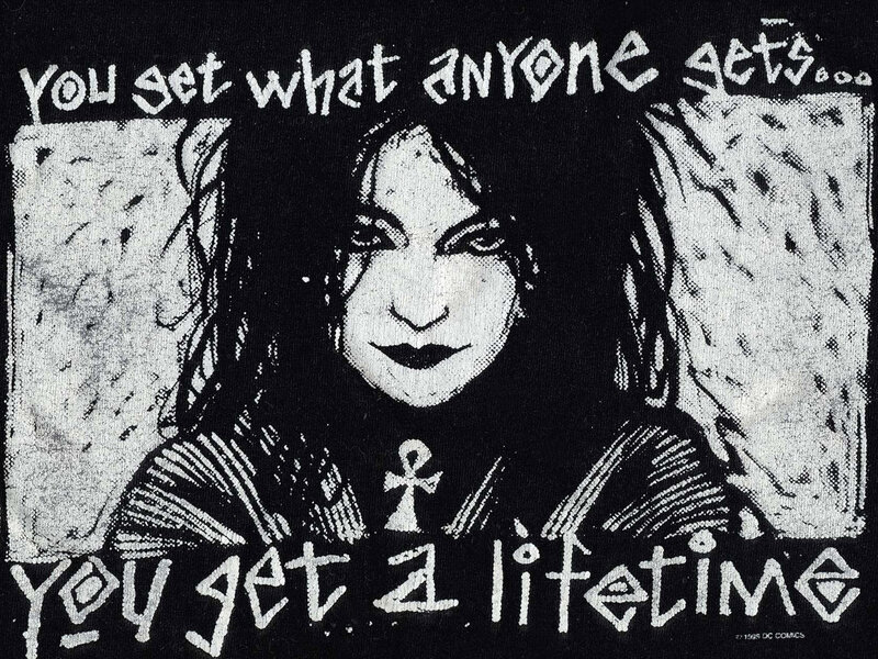 t-shirt with goth woman