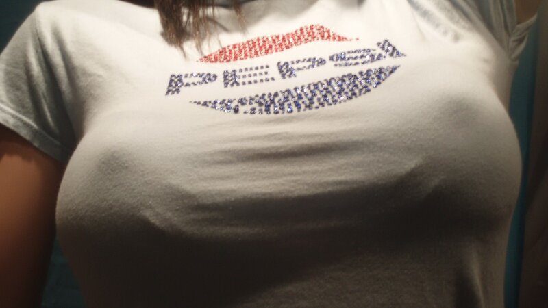t-shirt with rhinestone design