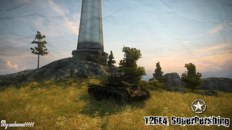 T26E4 tank in field
