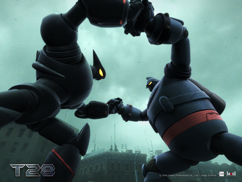 T28 robots in combat