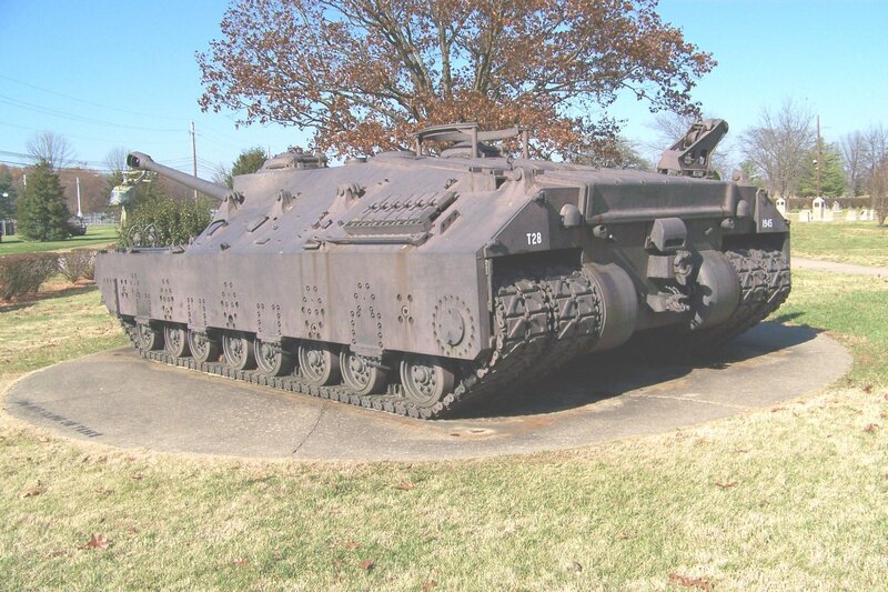 T28 tank on display
