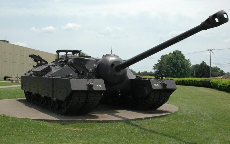 T28 Tank on Display — Green