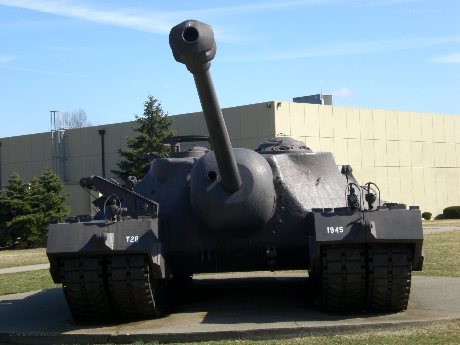 T28 tank on display