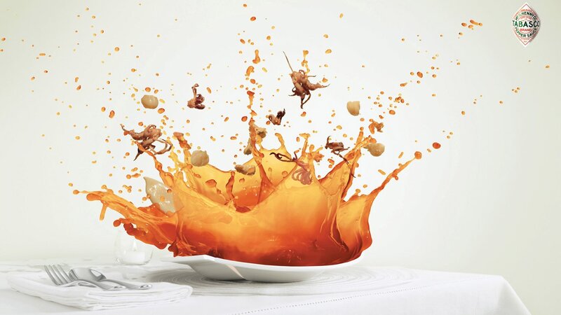 Tabasco Sauce Splash — Orange