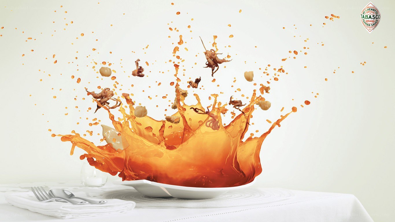 Tabasco sauce splash
