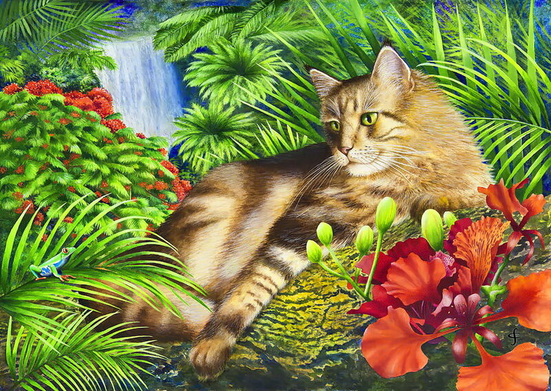 Tabby Cat in Jungle