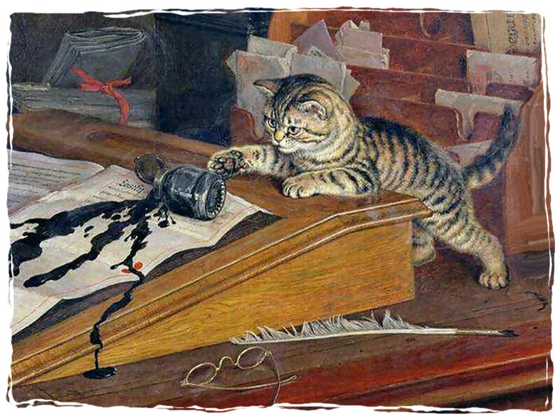 Tabby Kitten on Desk