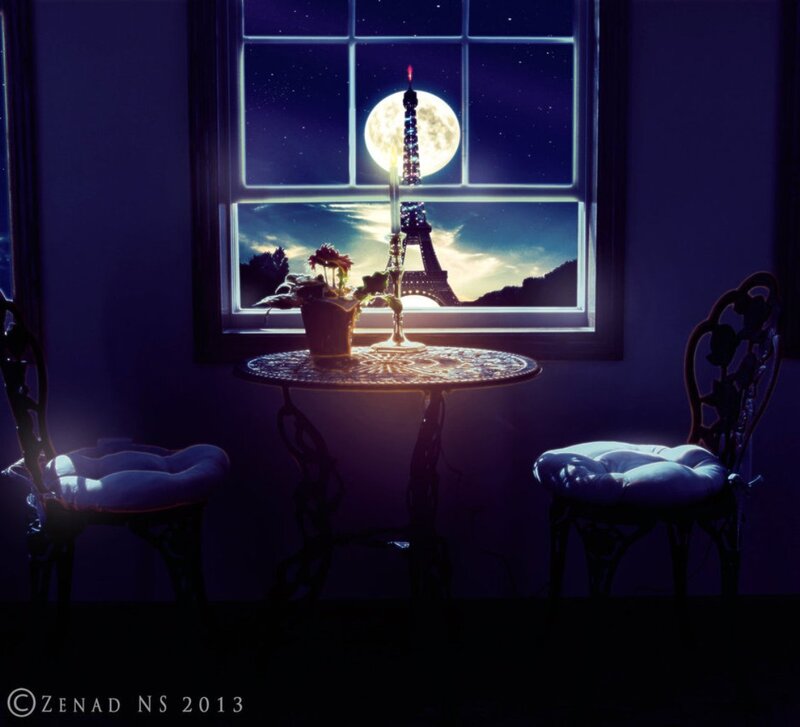 Table and Chairs by Window