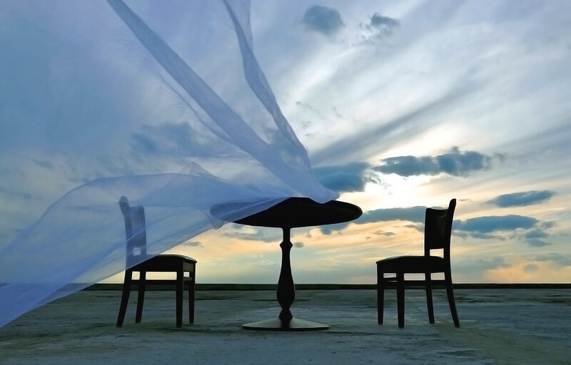 Table and Chairs on Beach