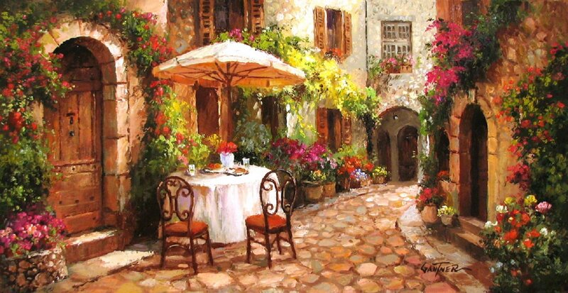 Table in Courtyard