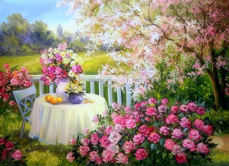 Table in Garden