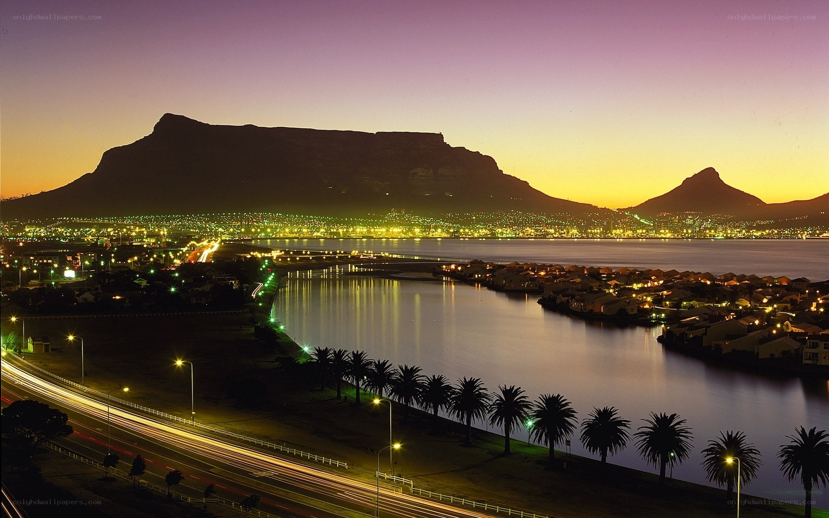 Table Mountain at dusk