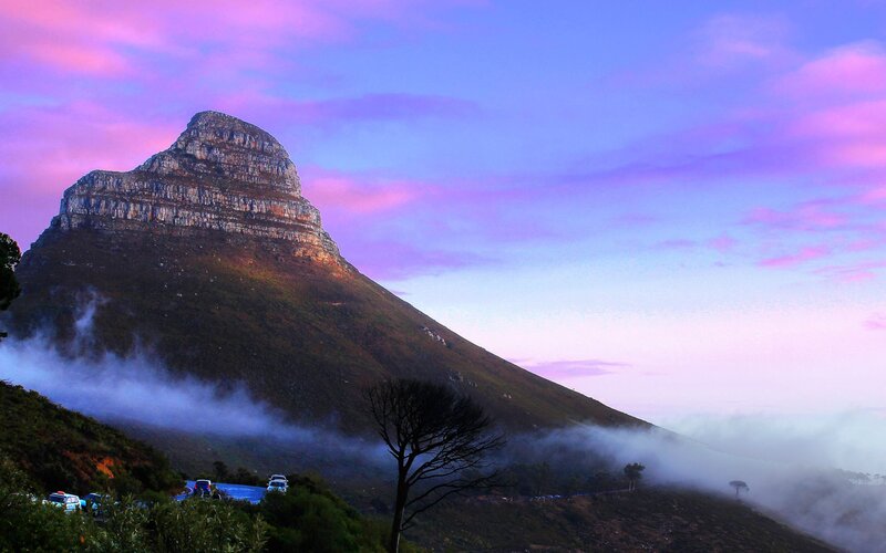 Table Mountain at Sunrise — Purple