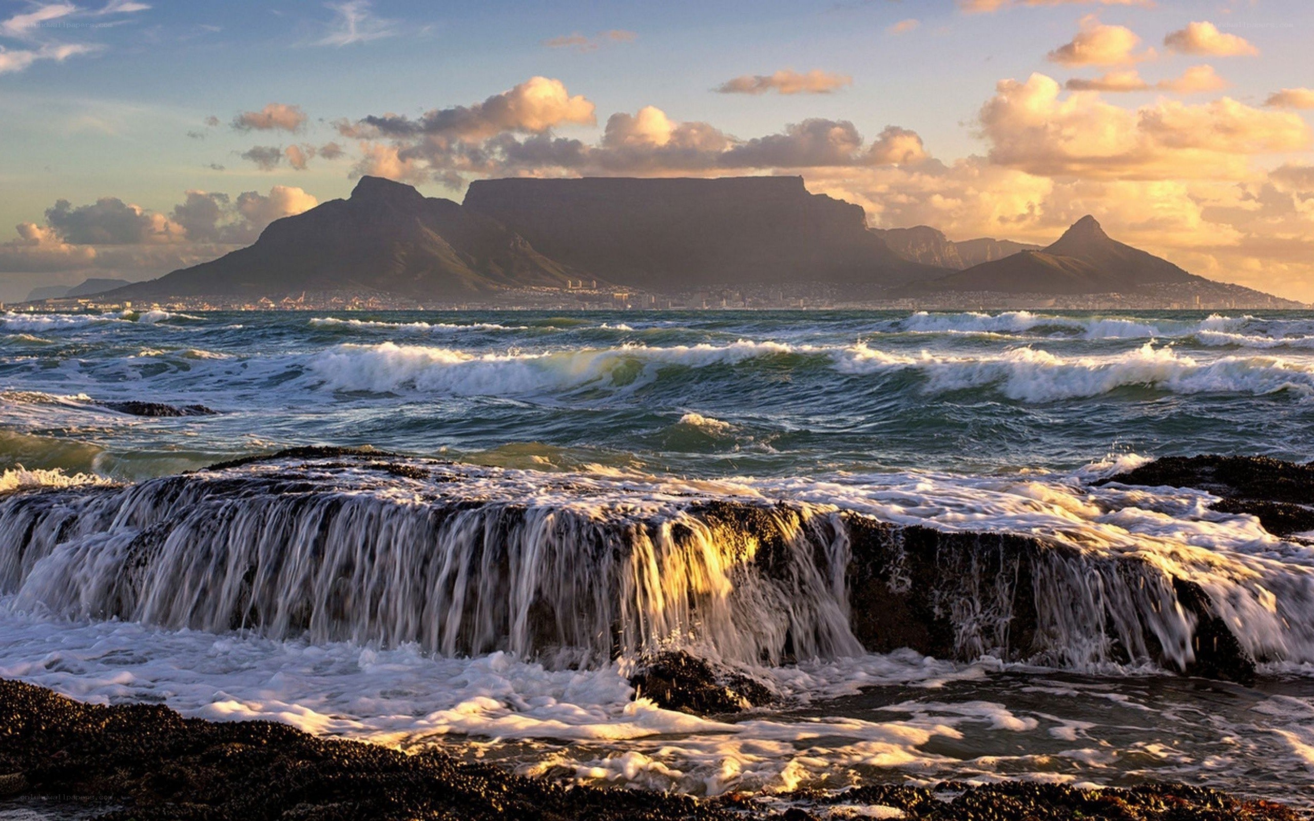 Table Mountain at sunset