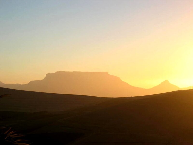 Table Mountain at sunset