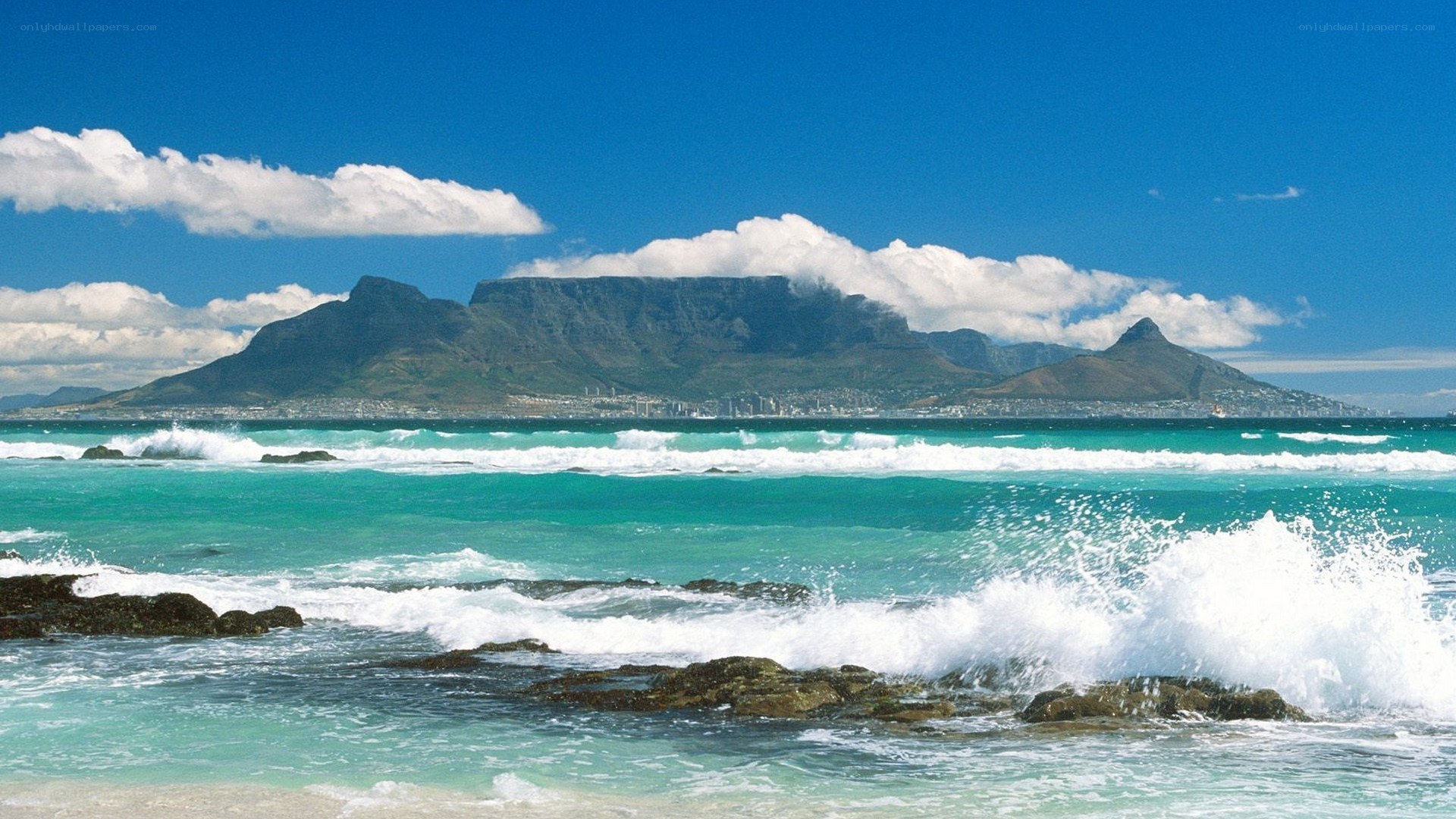 Table Mountain from the coast