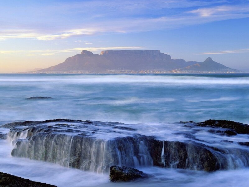 Table Mountain View — Blue, Serene, Sunset, Photograph