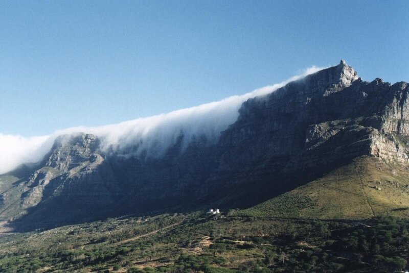 Table Mountain with cloud cover