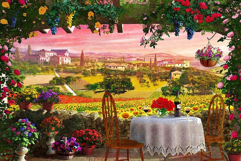 Table on a Garden Terrace