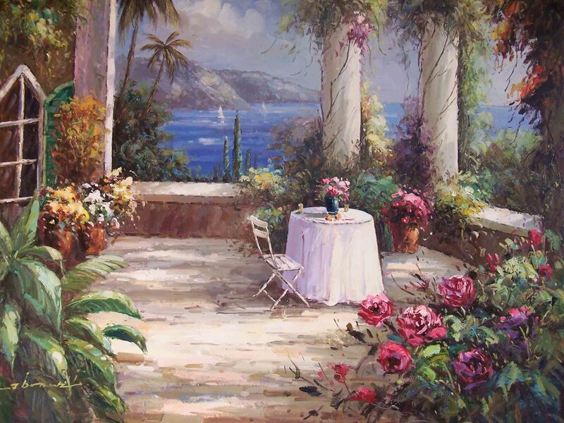 Table on a Terrace — Green