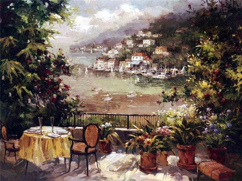 Table on a Terrace — Yellow
