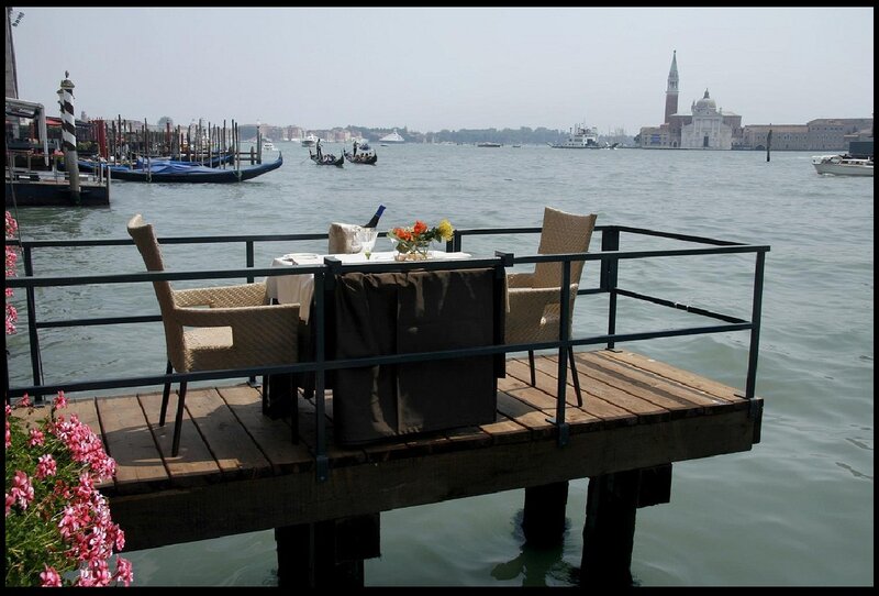 Table on Waterfront Dock