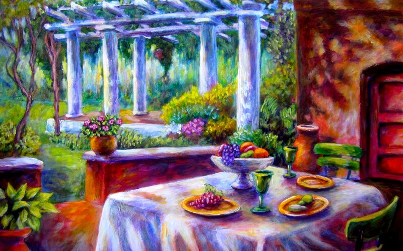 Table Set in Garden