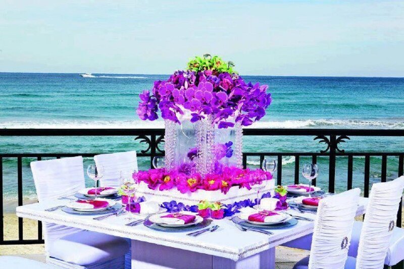 Table Setting with Flowers — Purple, Serene