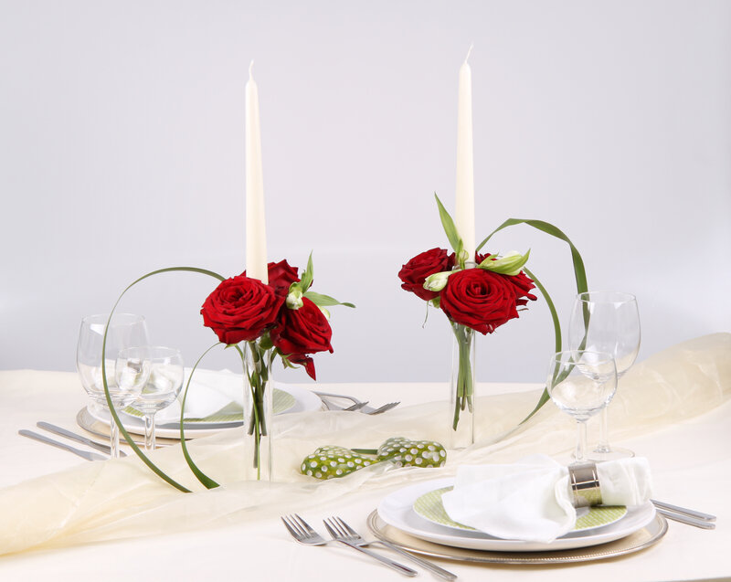Table Setting with Roses